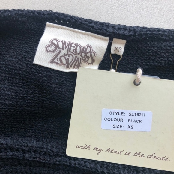 Some Days Lovin Black Knit Off Shoulder Dress NWT - Picture 4 of 5